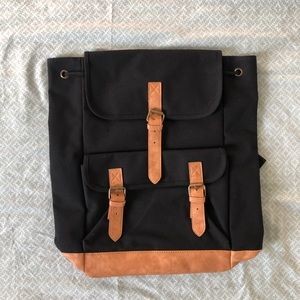 NWOT Black Canvas Backpack